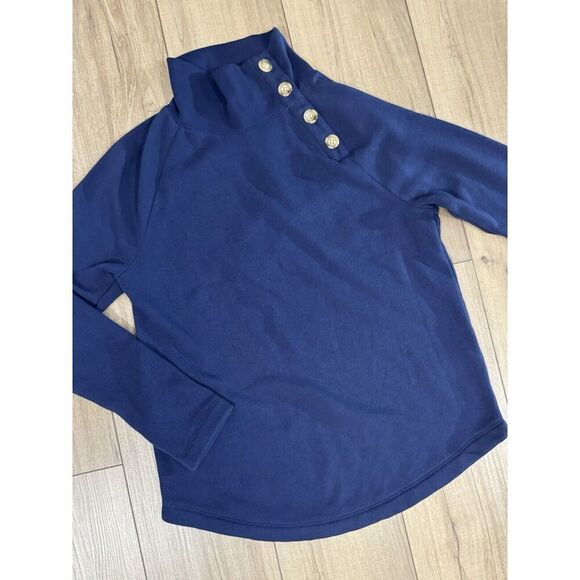 J. CREW Factory Women’s Blue Wide Button Collar Blouse NWT XS Extra Small Soft - Picture 11 of 14
